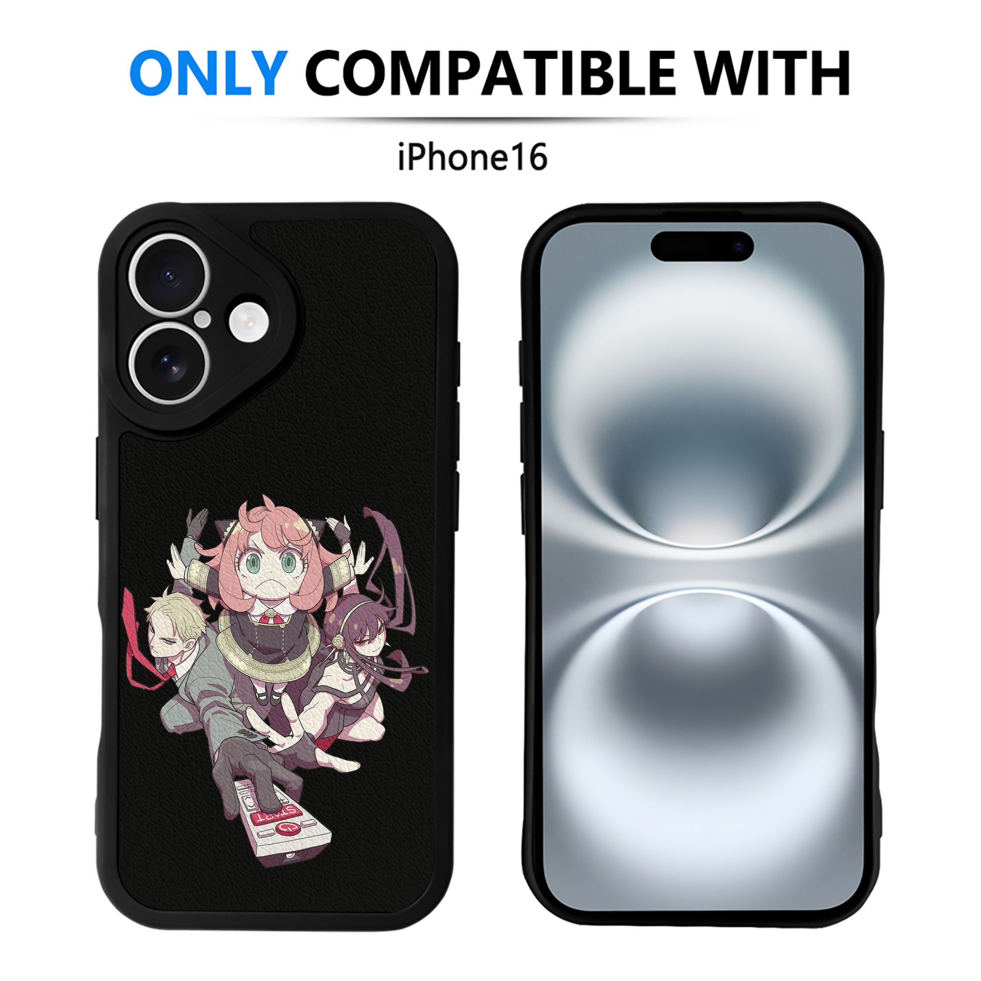 （画像用） SPY×FAMILY间谍家家酒 【iPhone 16シリーズ対応】シリコンスマホケース（レザー調） 材質：シリコン